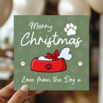 Funny Merry Christmas Card From The Dog Greetings Card