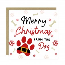 Merry Christmas From The Dog Card For Mum Dad Daughter Son Funny