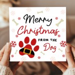 Merry Christmas From The Dog Card For Mum Dad Daughter Son Funny