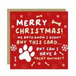Merry Christmas Card From The Dog Funny Greetings Card