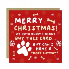 Merry Christmas Card From The Dog Funny Greetings Card