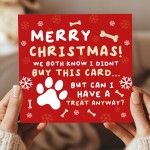 Merry Christmas Card From The Dog Funny Greetings Card