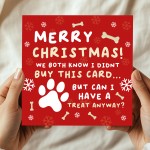 Merry Christmas Card From The Dog Funny Greetings Card