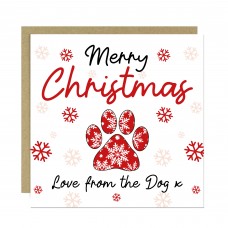 Happy Christmas From The Dog Card For Mum Dad Daughter Son Funny
