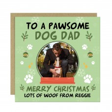 Christmas Card For Dog Dad Personalised Pawsome Dog Dad Card