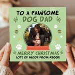 Christmas Card For Dog Dad Personalised Pawsome Dog Dad Card