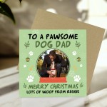 Christmas Card For Dog Dad Personalised Pawsome Dog Dad Card