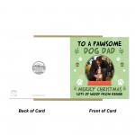 Christmas Card For Dog Dad Personalised Pawsome Dog Dad Card
