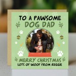 Christmas Card For Dog Dad Personalised Pawsome Dog Dad Card