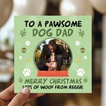 Christmas Card For Dog Dad Personalised Pawsome Dog Dad Card