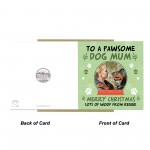 Christmas Card For Dog Mum Personalised Pawsome Dog Mum Card
