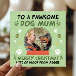 Christmas Card For Dog Mum Personalised Pawsome Dog Mum Card