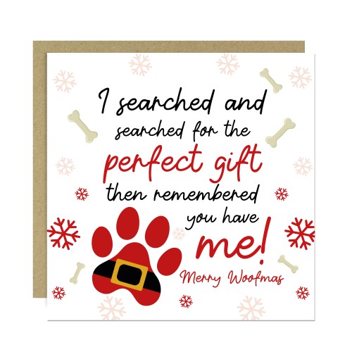 Joke Funny Christmas Card From The Dog For Dog Mum Dog Dad