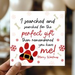 Joke Funny Christmas Card From The Dog For Dog Mum Dog Dad