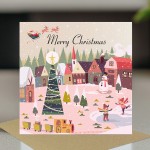 Merry Christmas Card For Girls Women Xmas Greetings Card Seasons