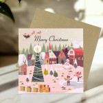 Merry Christmas Card For Girls Women Xmas Greetings Card Seasons