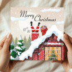 Merry Christmas Seasons Greetings Card For Friends Family