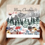 Merry Christmas Card Seasons Greetings For Him and Her