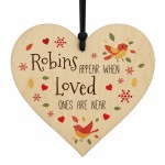 Memorial Heart For Mum Dad Nan Grandad Robin Remembrance Gift