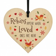 Memorial Heart For Mum Dad Nan Grandad Robin Remembrance Gift