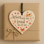 Memorial Heart For Mum Dad Nan Grandad Robin Remembrance Gift