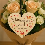 Memorial Heart For Mum Dad Nan Grandad Robin Remembrance Gift