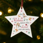 In Memory Memorial Bauble Robin Ornament Plaque Bereavement Gift