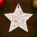 In Memory Memorial Bauble Robin Ornament Plaque Bereavement Gift