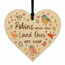 Memorial Wooden Sign For Mum Dad Nan Robin Remembrance Gift