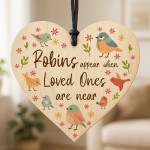 Memorial Wooden Sign For Mum Dad Nan Robin Remembrance Gift Memorial Wooden Sign For Mum Dad Nan Robin Remembrance Gift