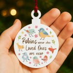 Memorial Bauble For Mum Dad Nan Grandad Robin Remembrance Gifts 