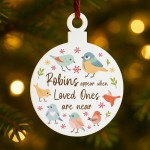 Memorial Bauble For Mum Dad Nan Grandad Robin Remembrance Gifts 