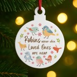 Memorial Bauble For Mum Dad Nan Grandad Robin Remembrance Gifts 