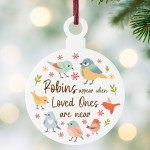Memorial Bauble For Mum Dad Nan Grandad Robin Remembrance Gifts 