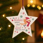 Memorial Bauble In Memory Robin Ornament Plaque Bereavement Gift