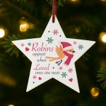 Memorial Bauble In Memory Robin Ornament Plaque Bereavement Gift