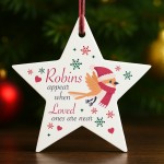 Memorial Bauble In Memory Robin Ornament Plaque Bereavement Gift