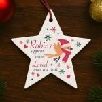 Memorial Bauble In Memory Robin Ornament Plaque Bereavement Gift