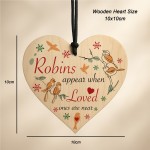 Memorial Wooden Remembrance Sign For Mum Dad Nan Robin Plaque Memorial Wooden Remembrance Sign For Mum Dad Nan Robin Plaque