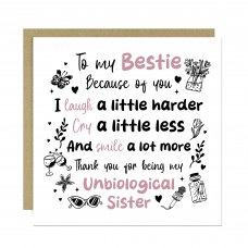 Bestie Card For Christmas Birthday Best Friend Friendship
