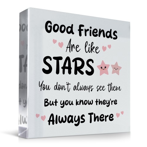 Gifts For Friend GOOD FRIENDS ARE LIKE STARS Plaque Friendship
