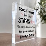 Gifts For Friend GOOD FRIENDS ARE LIKE STARS Plaque Friendship