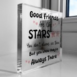 Gifts For Friend GOOD FRIENDS ARE LIKE STARS Plaque Friendship