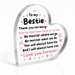 Gifts For Best Friend Bestie Friendship Gift Acrylic Heart Gifts For Best Friend Bestie Friendship Gift Acrylic Heart