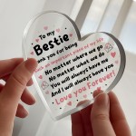 Gifts For Best Friend Bestie Friendship Gift Acrylic Heart Gifts For Best Friend Bestie Friendship Gift Acrylic Heart
