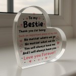 Gifts For Best Friend Bestie Friendship Gift Acrylic Heart Gifts For Best Friend Bestie Friendship Gift Acrylic Heart
