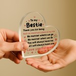 Gifts For Best Friend Bestie Friendship Gift Acrylic Heart Gifts For Best Friend Bestie Friendship Gift Acrylic Heart