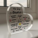 Gifts For Best Friend TO MY BESTIE Friendship Gift Acrylic Heart
