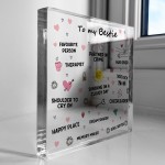 To My Bestie Gift Friendship Gifts for Women Special Friend Gift