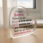 Gift For Best Friend Bestie Acrylic Heart Sister Gift Friendship